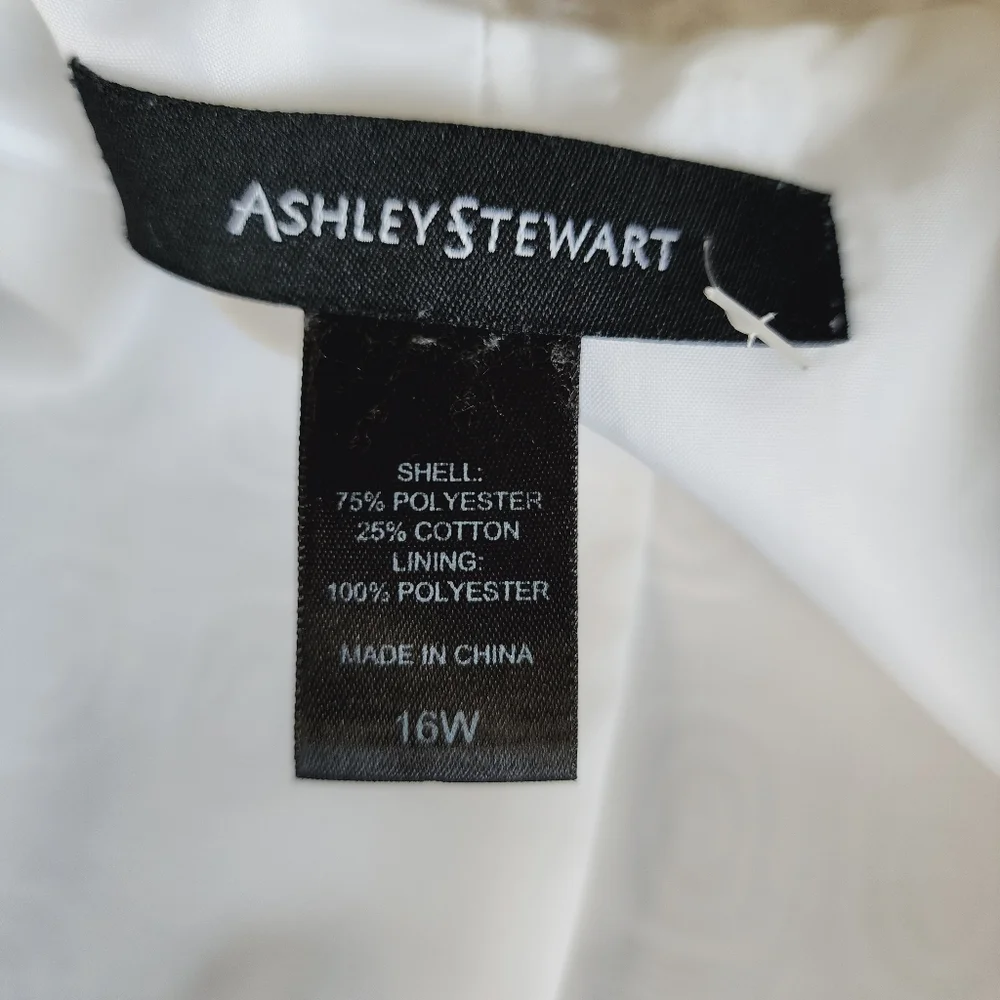 Ashley Stewart 16-White Textured Skirt Suit Church Mother of the Bride Business - Picture 10 of 11
